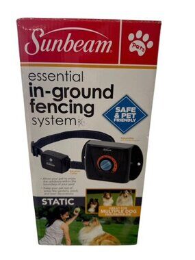Sunbeam Dog Essential In Ground Static Fencing System Static Collar Wired New
